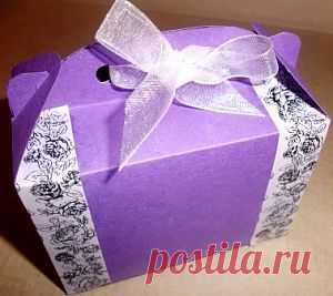 Коробочка фиолетовая с бантиком. Размер: . Купить в Интернет магазине svetlichok.tatet.ru.