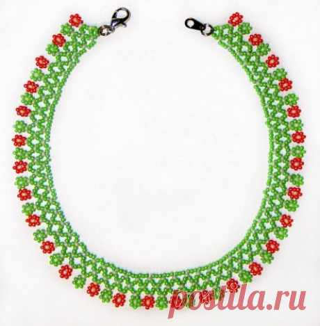 Схема плетения из бисера ожерелья "Herbal"