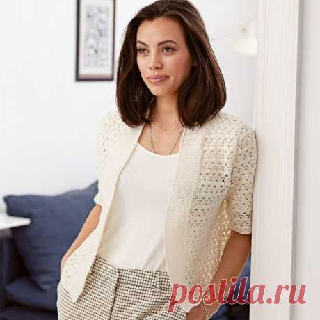 Интересный жакет крючком