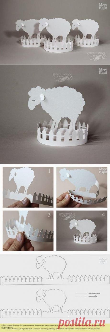 Овечки. Идея для новогоднего декора стола или подарка | Умелые ручки