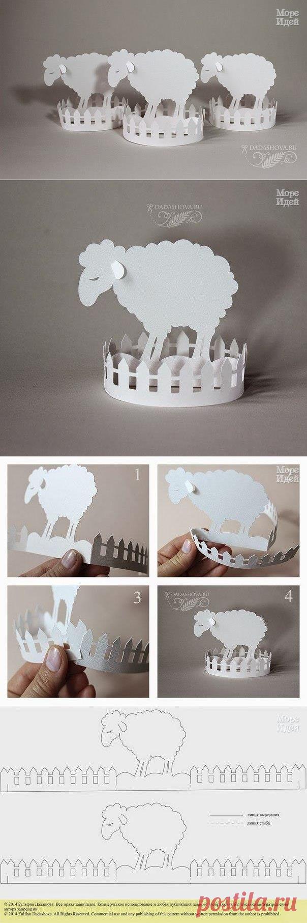 Овечки. Идея для новогоднего декора стола или подарка | Умелые ручки