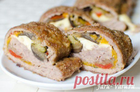 Мясной рулет, фаршированный овощами | Жарю-Варю
