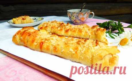 Пирог из слоеного теста с творогом рецепт с фото пошагово - 1000.menu