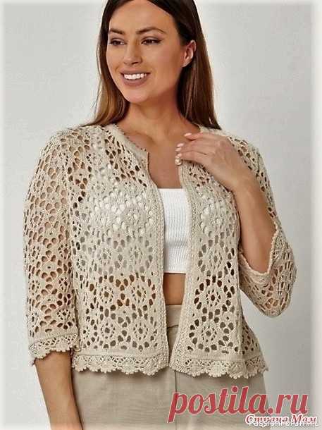 Летний ажурный кардиган. МК | Вязание для женщин спицами. Схемы вязания спицами