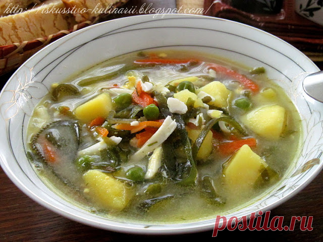 Постигая искусство кулинарии... : Суп с морской капустой