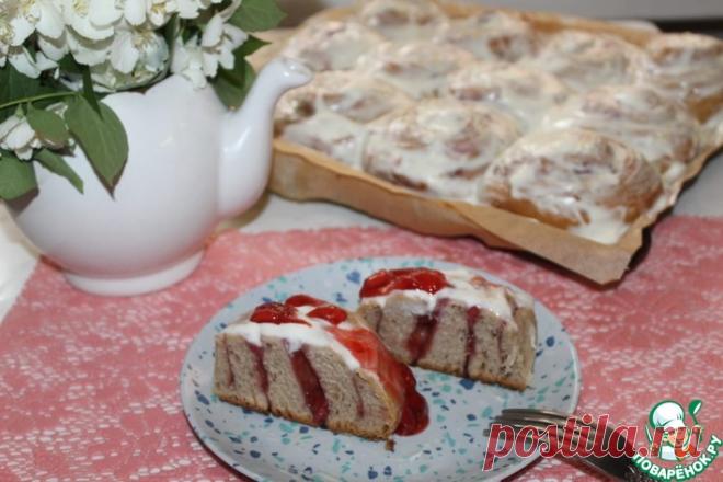 Клубничные синнабоны Кулинарный рецепт(***)