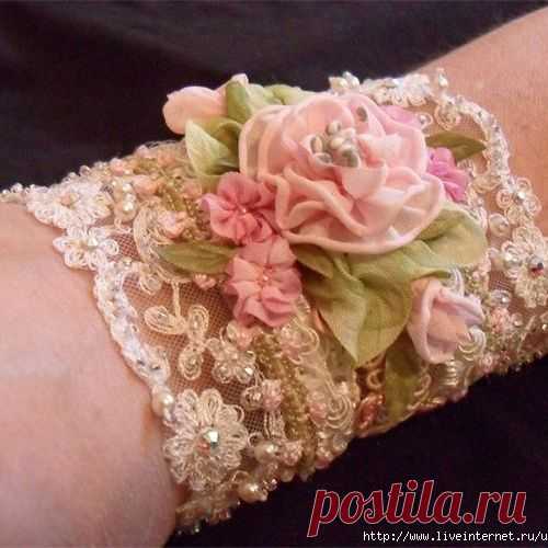 Хенд  мейд - винтажные украшения из лент и кружева, идеи и вдохновения