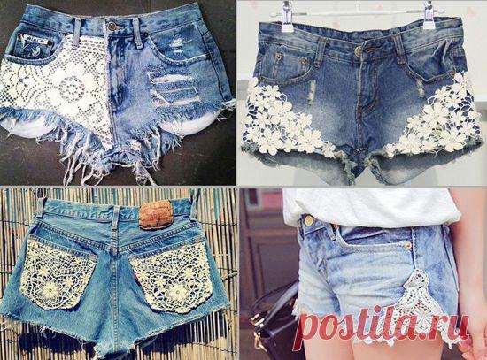 Шорты из джинсов - модные переделки | Домохозяйки