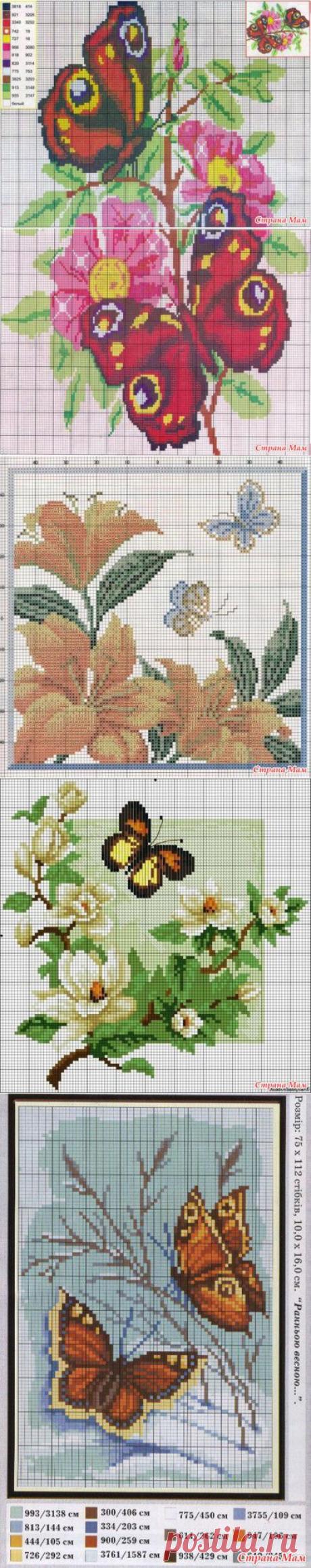 И опять бабочки. Вышивки крестиком. - Клуб рукоделия - Страна Мам