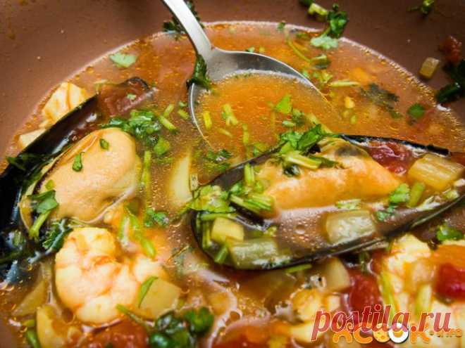 Французский рыбный суп - фото рецепт приготовления с овощами и креветками
