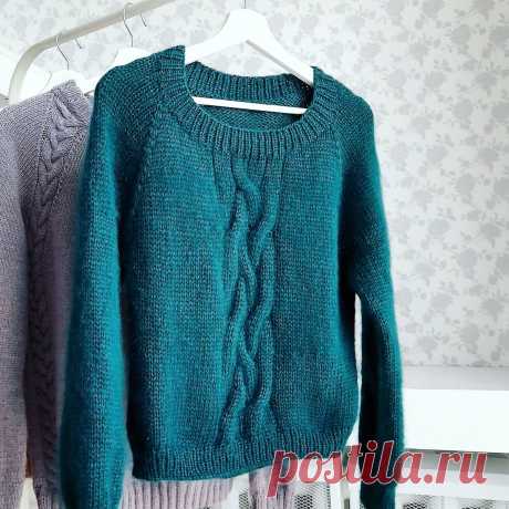 Свитер реглан сверху: вяжу в режиме онлайн | Студия Hand Made | Яндекс Дзен