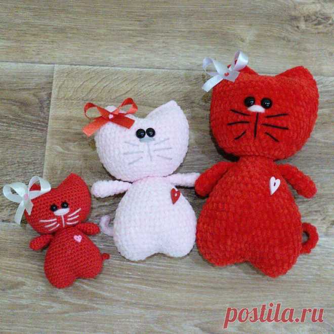 Сердечный котик амигуруми: схема вязания | AmiguRoom