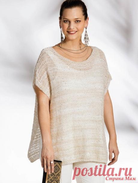 Пончо с вырезом лодочкой - ВЯЗАНАЯ МОДА+ ДЛЯ НЕМОДЕЛЬНЫХ ДАМ - Страна Мам