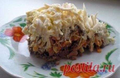 Обалденный печеночный салатик | Лучшие рецепты с фото