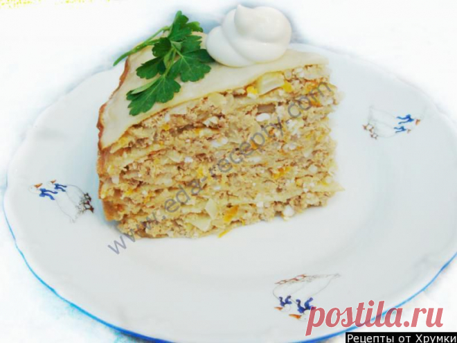 Кулинарный рецепт Рязанский блинчатый пирог с фото