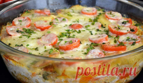 Запеканка картофельная с фаршем и овощами