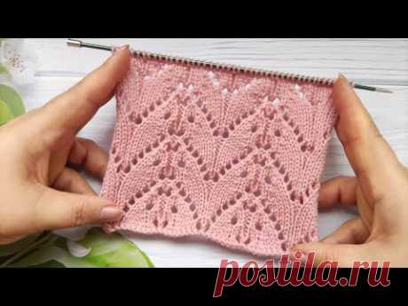 Lace Stitch Knit Pattern | Ajourmuster stricken | Punto Traforato ai ferri | Point Ajouré au Tricot