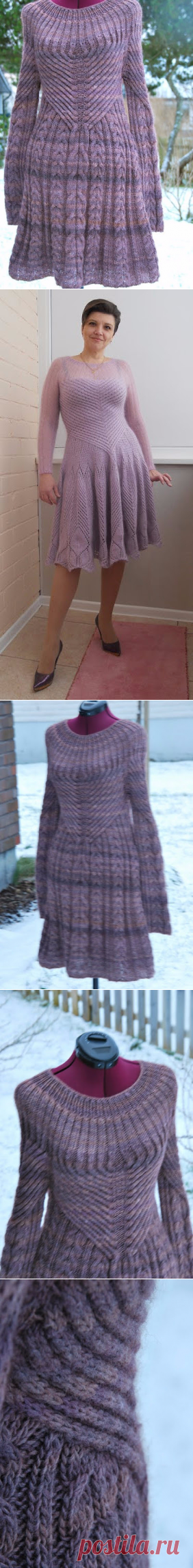 Вязание для женщин. Платье Modell 7 Braunes Zopfmusterkleid - Stricktrends 201104 Winter / Вязание