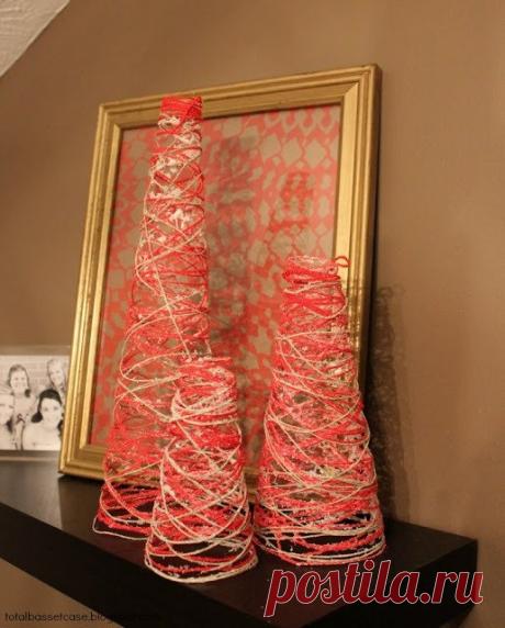 Елки из ниток