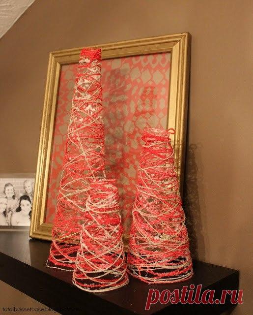 Елки из ниток