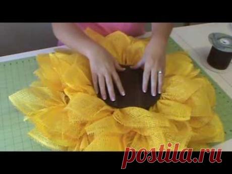 Trendy Tree Deco Paper Mesh Sunflower Tutorial