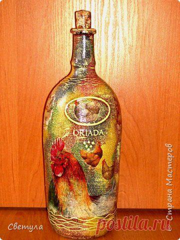 декупаж бутылки + мк