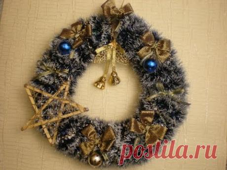 Рождественский, Новогодний веночек (часть 2). //DIY Happy New Year . //DIY Christmas holiday