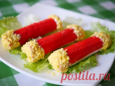 Закуска из крабовых палочек