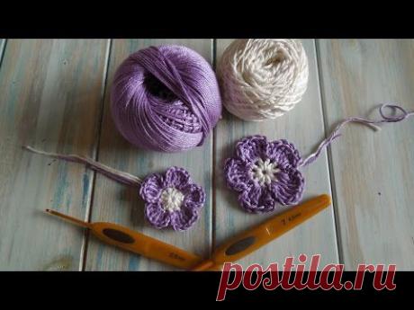 (crochet) How To Crochet a Flower version 3 - Yarn Scrap Friday