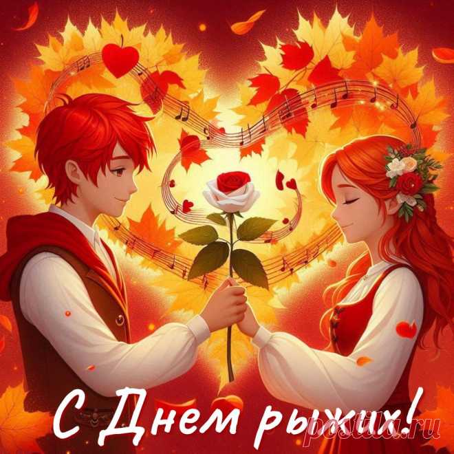 С днем рыжих поздравляю,
Всегда быть в центре внимания желаю.
Как яркий лучик светить своей улыбкой,
Эффектными волосами, как золотая рыбка.