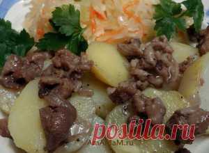 Поджарка из куриных шкурок