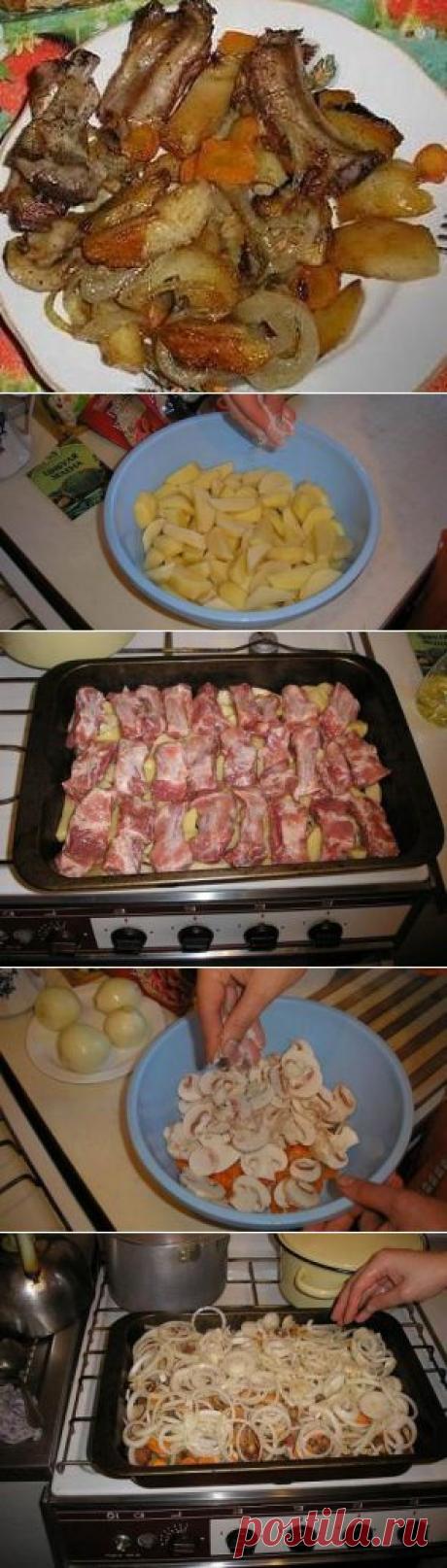 РЕЦЕПТЫ | Мясо с картошкой в духовке