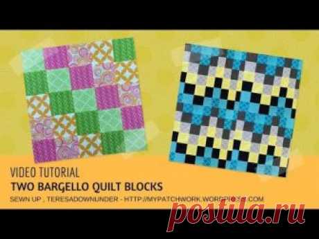 Video tutorial: 2 bargello quilt blocks -  tube quilting