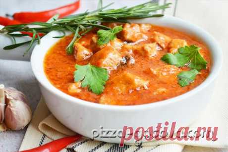 Вкусный гуляш из свинины с подливкой