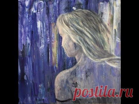 Девушка с Тату . Акрил. Абстракт . The girl with tattoo in Abstract painting