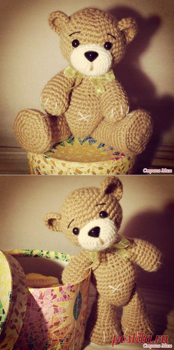 Печенюшка - вязаный мишка крючком.