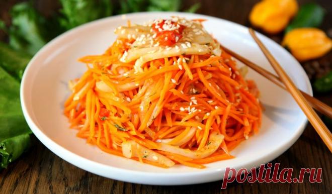 Салат из кальмаров по-корейски