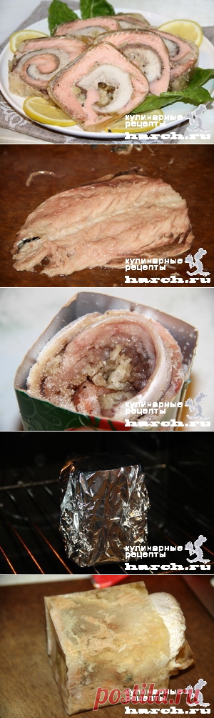 РУЛЕТ ИЗ ГОРБУШИ СО СКУМБРИЕЙ