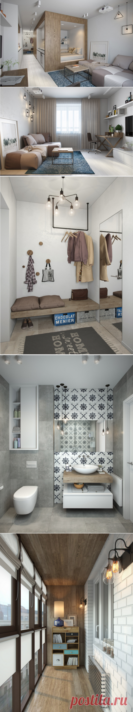 Проект квартиры 30 кв. м. &amp;#8212; Роскошь и уют