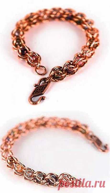 Браслет в технике &quot;Captive chainmaille&quot;(мастер-класс) / Аксессуары (не украшения) /