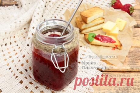 Рецепт клубничного джема из клубники с пошаговыми фото от Лиги Кулинаров.