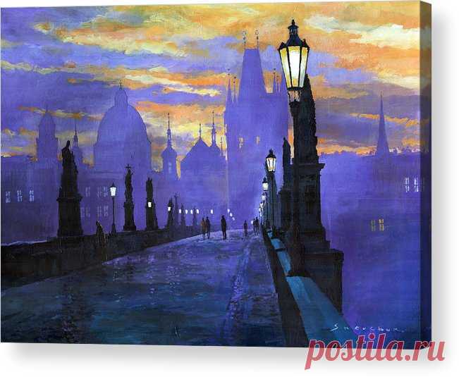 Prague Charles Bridge Sunrise Acrylic Print by Yuriy Shevchuk Prague Charles Bridge Sunrise Acrylic Print by Yuriy Shevchuk.  All acrylic prints are professionally printed, packaged, and shipped within 3 - 4 business days and delivered ready-to-hang on your wall. Choose from multiple sizes and mounting options.