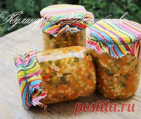 Рассольник с перловкой, на зиму