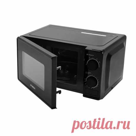 Микроволновая печь Hyundai HYM-M2096 черный, с механическим управлением, поворотным столом 24,5 см, объем камеры 20 л, мощность 700 Вт, открывание дверцы кнопкой, функции разогрева и разморозки купить на OZON по низкой цене (1737073383)