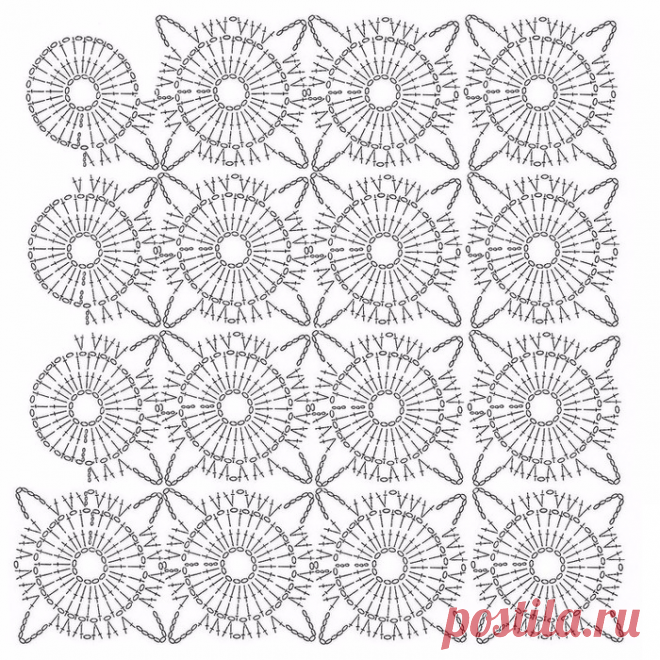 Шаль крючком из тонкой пряжи: шаль квадратными мотивами крючком.