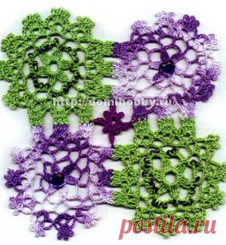 Вязание крючком мотивов с цветами / Handmade / 1. Крючкотворные Мотивы / Pinme.ru / Ольга Захарова-Черных