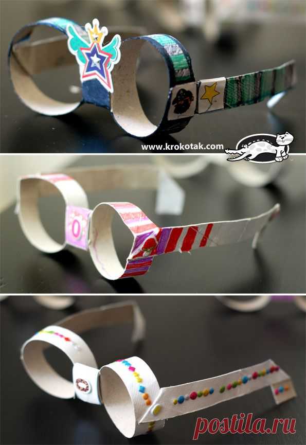 Sunglasses from empty toilet paper rolls | krokotak