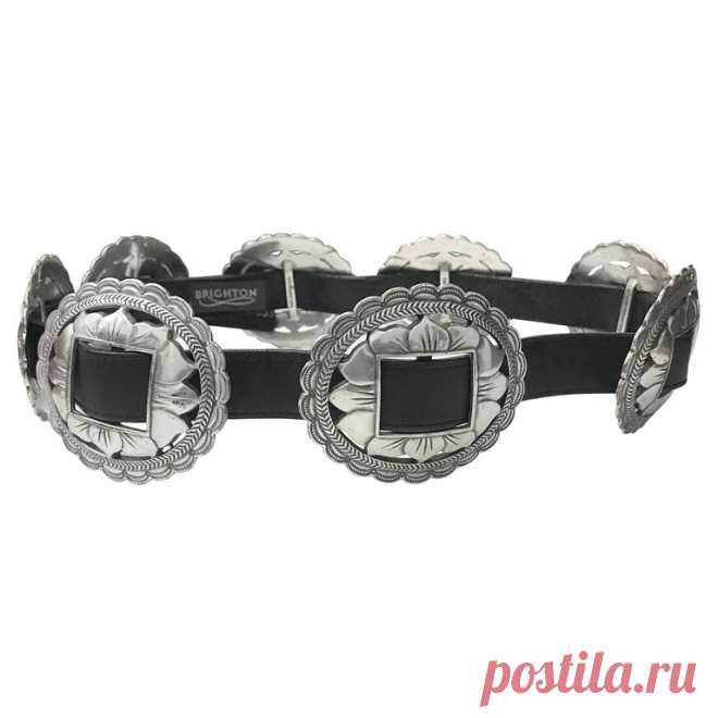 Vintage Native American Navajo Sterling Silver Concho Leather Belt For Sale at 1stDibs | navajo silver belt