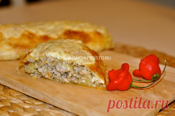 Рулет из слоеного теста с фаршем » Вкусно и просто. Кулинарные рецепты с фото и видео