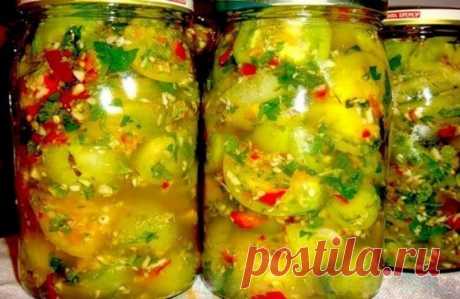 Маринованные зеленые помидоры. Это такая вкуснятина! Ну вкуснейшая овощная закуска!
Как замариновать зеленые помидоры..
Осенью на рынке можно увидеть в продаже зеленые помидоры. Никогда их раньше не покупала, думала: ну что может быть вкусного в зеленых помидорах. Но однажды решилась… А когда приготовила – моему изумлению не было предела. Это такая вкуснятина! Ну вкуснейшая овощная закуска! Не оторваться просто. Очень рекомендую этот потрясающий и простой рецепт. Также рекомендую другую овощну